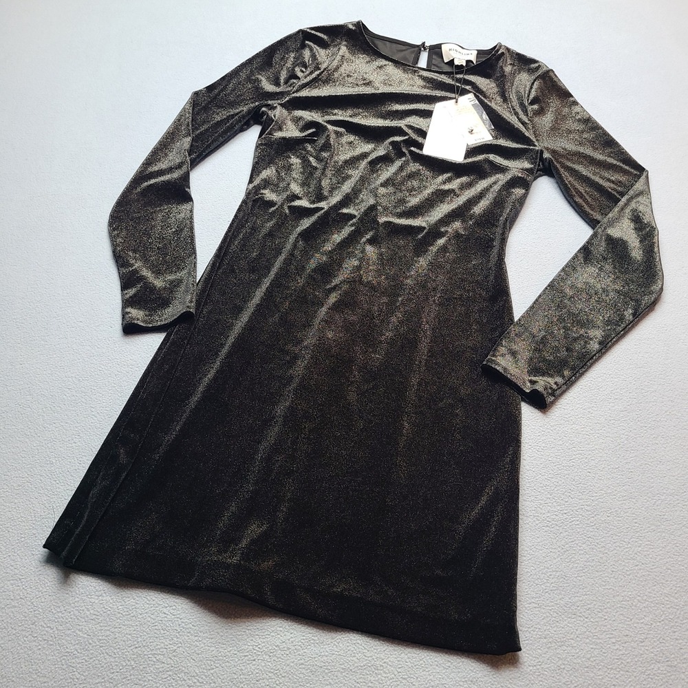 Highline Collective Velvet Dress Womens S Black New Starry Night Formal Date